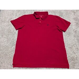American Eagle Outfitters Mens Red Classic Fit Polo Shirt Large L